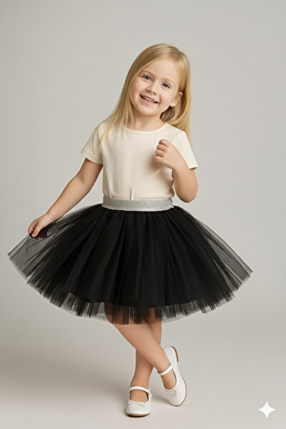 Şenkız Girl's Tutu Skirt Birthday 23 April 29 October 19 May Party Tulle Skirt