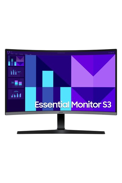 Samsung Essential S3 LS27D390GAUXUF 27" 100Hz 4Ms VGA+HDMI FullHD VA Curved Vesa Monitör