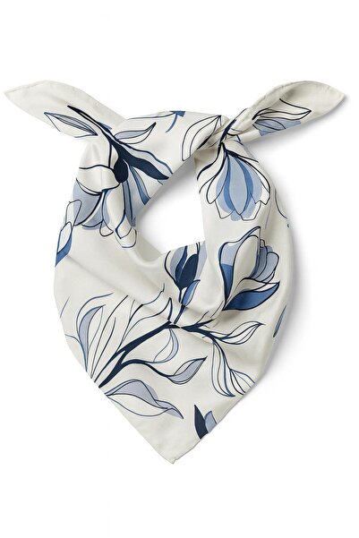 nehir eşarp Çiçek Desen Fular Bandana 70x70 Cm