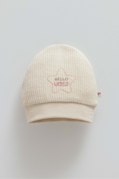 Caramell قبعة تريكو مطرزة للرجال من كولور وورلد، لون بني