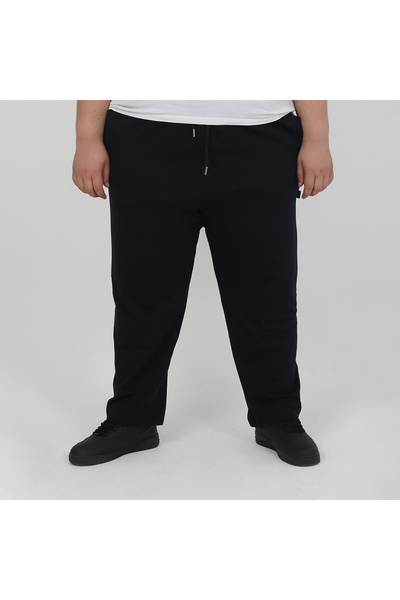 Ramon Miele Men's Plus Size Two Thread Sweatpants Navy Blue