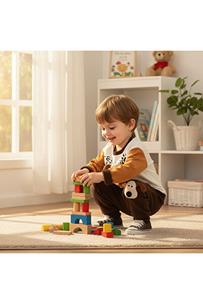 nannie Brown Puppy Boys Outfit - 3-4 years