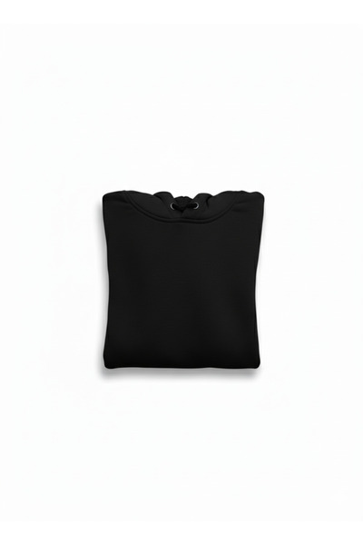 QUOS Φούτερ Unisex χωρίς στάμπα με κουκούλα και τσέπη καγκουρό με 3 κλωστές