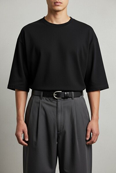 Gesa حزام نقود قديم للرجال مصنوع من الجلد الطبيعي بنسبة 100% ومشبك مطلي بالقص...