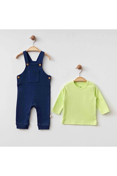 ESLENZA Front Pocket Overall Set Navy Blue