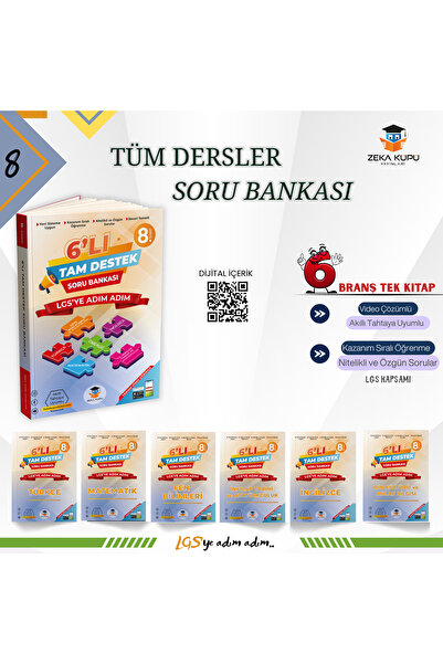 Zeka Küpü Yayınları 8. Sınıf Lgs' Ye Adım Adım 6' Lı Tüm Dersler Soru Bankası
