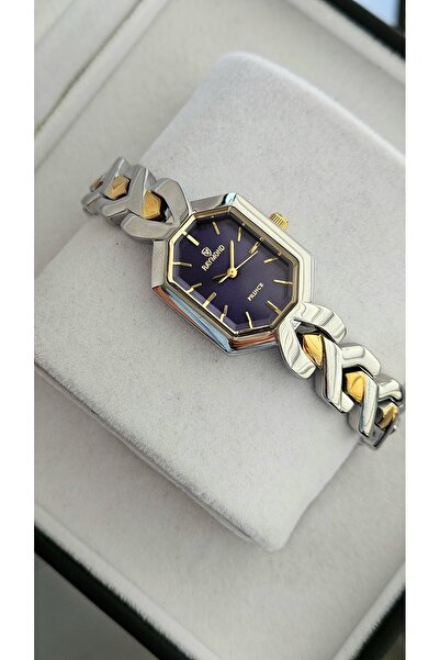 Raymond Rym-213057 Retro Women's Watch - Case Strap Steel and 2 Years Warranty Ipg-Bl