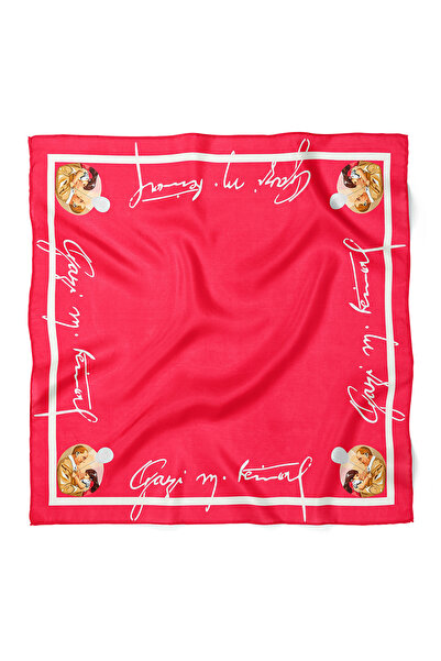 nehir eşarp Atatürk Desen Fular Bandana 50x50 Cm Milli Bayramlar