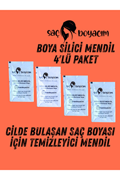 Saç Boyacım Boya Silici Mendil (4'lü Paket)