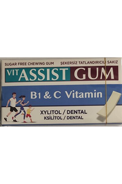Hünnap VIT ASSIST GUM VİTAMİNLİ NANE AROMALI SAKIZ 27GR PK İÇİ 14 Lİ İÇ ADETİ