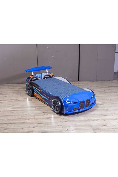 Kaju CarBed Kaju Gtx Full Arabalı Yatak Mavi, Kumandalı Işık Ve Ses Sistemli ...