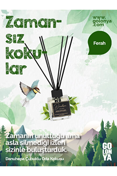 Golonya Danuhepa Çubuklu Oda Kokusu Amber Wood | Odunsu ve Kalıcı Koku 120 ml