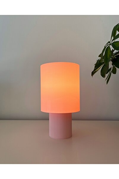 objeo Açık Pembe Objeo 3D Özel Tasarım Dekoratif Çocuk Odası Abajur