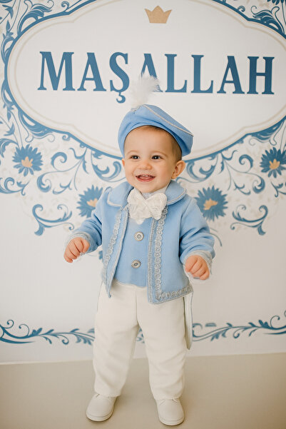 Tozpembebaby Şapkalı Kadife Frak Takımı- Prens Kostümü - Kostüm- Doğumgünü Takımı