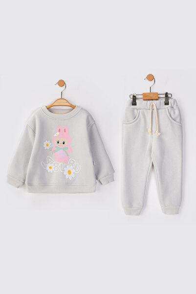 baby flamindo Labubu Embroidered & Printed 3-Ply Girls' Set