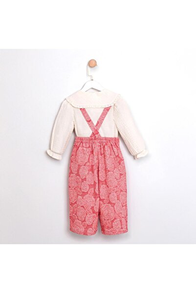 miabambim Front Heart Cut 2-Piece Girl's Jumpsuit Set Red