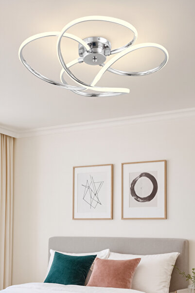 ESSLİGHT Paris Plafonyer LED Avize 3 Renk Işık Modlu (Beyaz / Sarı / Gün Işığı)