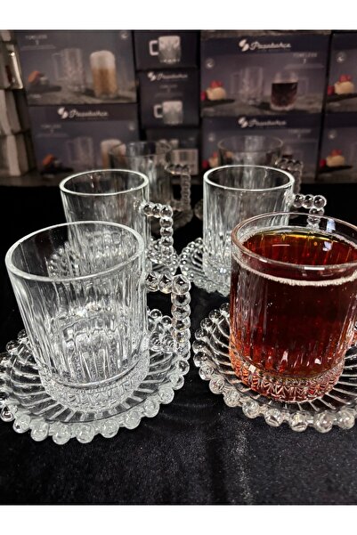 DİBA AVM 6 Persons 12 Pieces Tea Cup Tea Cup Nescafé Cup Tea Plate Cup Volume 200ml