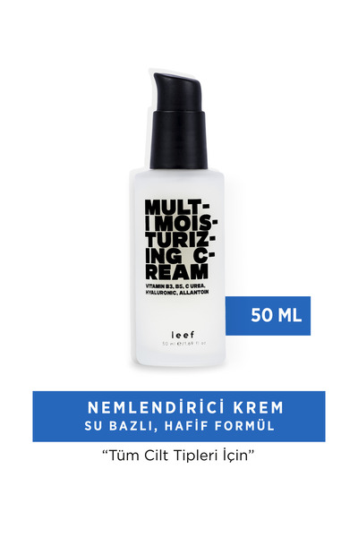Multi Moisturizing Krem – Su Bazlı, Ure + Hyaluronik Asit, Derin Nem & Cilt Bariyeri Desteği