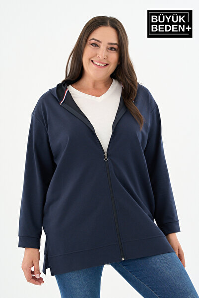 Superlife Γυναικεία ζακέτα με φερμουάρ και κουκούλα SPR26BTK955