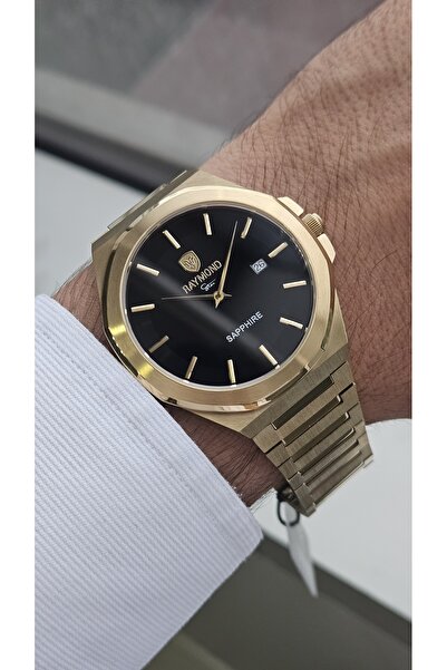 Raymond Rym-611505M Slim Men's Watch - Steel Case and Strap - 2 Years Warranty Gold-Bk