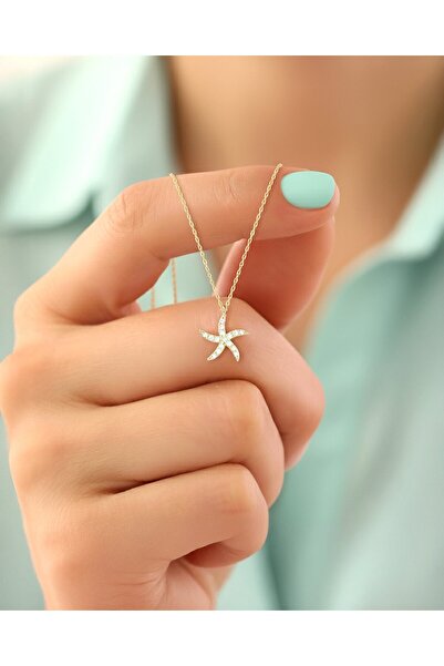 İNDİGO TAKI Minik Deniz Yıldızı 14 Ayar Altın Kolye