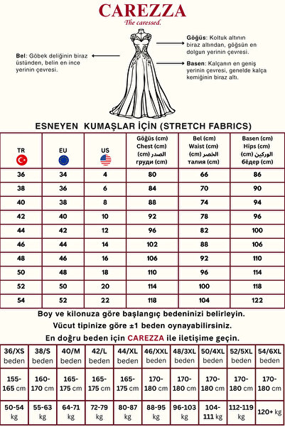CAREZZA Dralithe - Taş Şeritli Drapeli Parlak Kumaşlı Abiye Elbise
