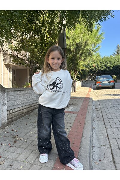 Aselin Kids Girls' Denim Pants Set Top and Bottom Set