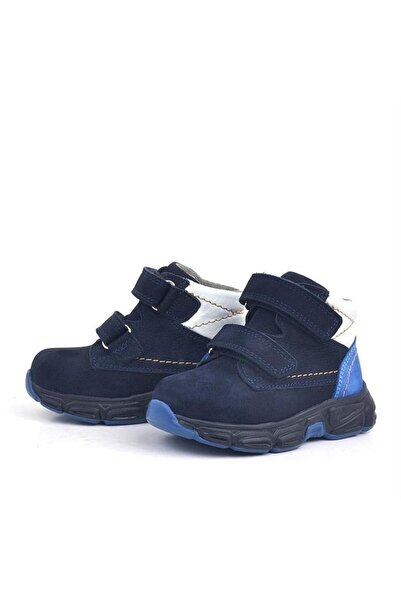 Rakerplus Hakiki Deri Lacivert Nubuk Bebek Spor Bot Ayakkabı