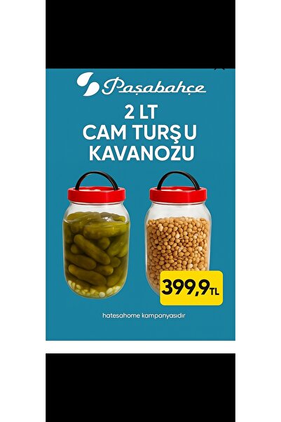 HatesaHome Paşabahçe 2 litrelik Cam kavanoz (2li set )