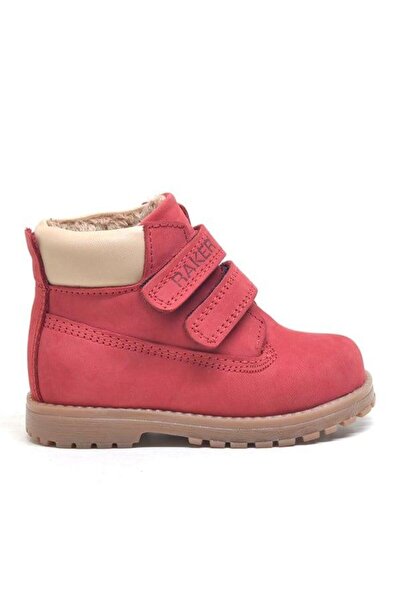 Rakerplus Neson Genuine Leather Red Velcro Children's Boots