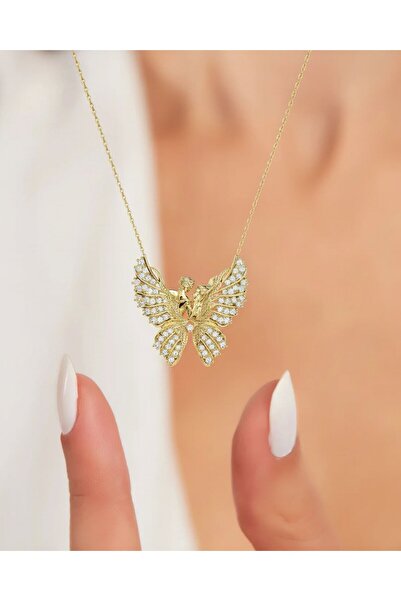 İNDİGO TAKI Kelebeğin Rüyası 14 Ayar Altın Kolye