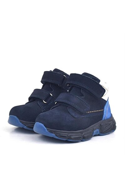 Rakerplus Hakiki Deri Lacivert Nubuk Bebek Spor Bot Ayakkabı