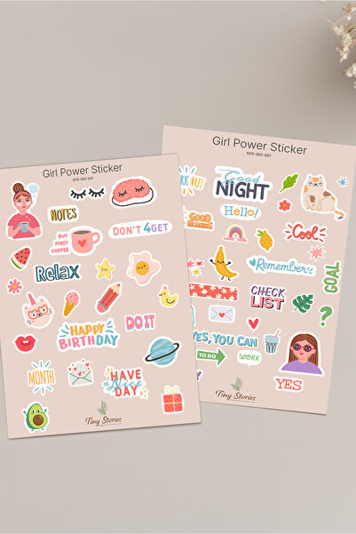 tinystoriestr Σετ Αυτοκόλλητων Girl Power