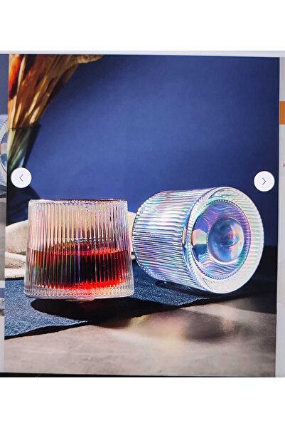 ORTAKÖY CENNETİ Whiskey Cocktail Glass Glass 360 Rotating Glass Glass Set of 2 160ml