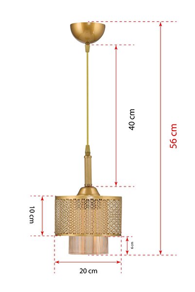 DEDE Tekli Motif Sarkıt Avize Eskitme