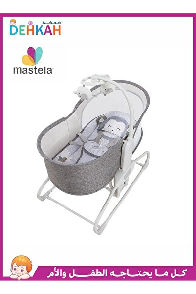 Mastela سرير أطفال كهربائي 4 في 1 مع لوحة تحكم باللمس، بلوتوث، 3 سرعات متأرجح...