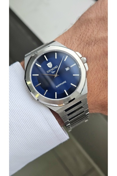 Raymond Rym-611505M Slim Men's Watch - Steel Case and Strap - 2 Years Warranty Ss-Bl