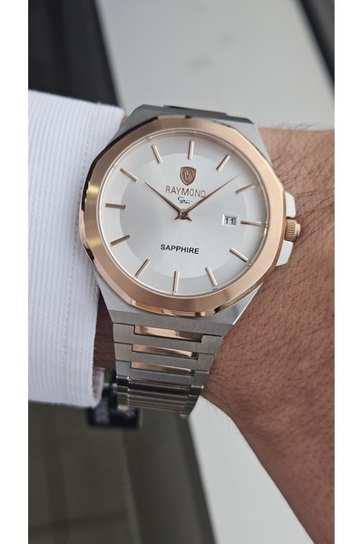 Raymond Rym-611505M Slim Men's Watch - Steel Case and Strap - 2 Years Warranty Ipr-W