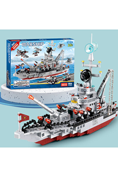Generic 651pcs Warship Carrier Building Blocks - Fun Educational Toys for Kids!