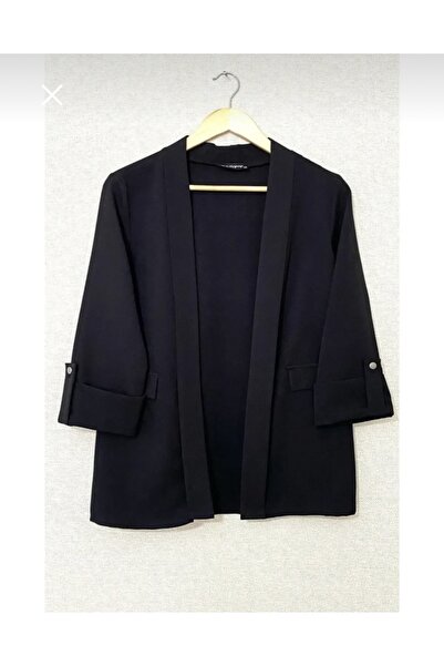 Heyya Дамско раирано черно яке за излизане