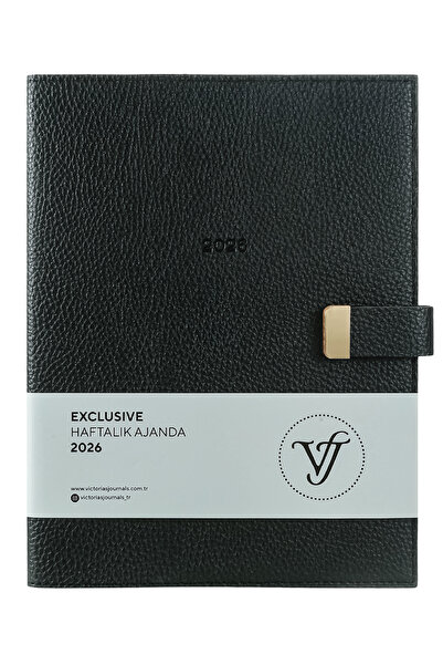 Victoria's Journals Exclusive 2026 Haftalık Ajanda A4 (19x25cm) Ivory 100gr. İçi Değişebilir
