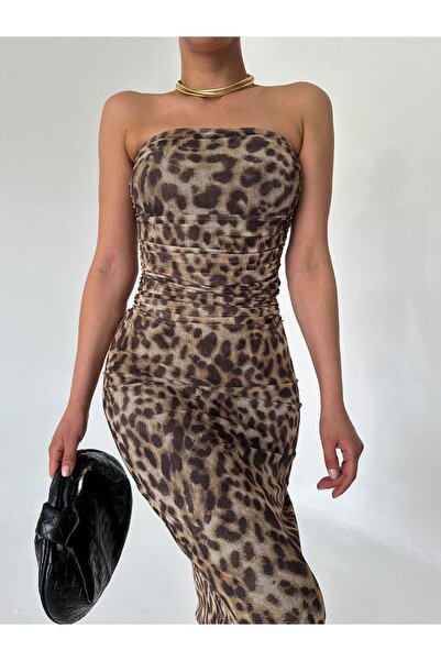 Laluvia Leopard Blouse Skirt Set