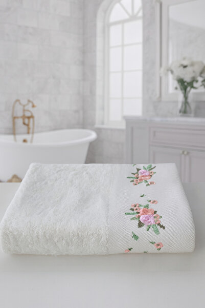 EMİLLİE Bamboo Embroidered Spring Towel 50X90Cm