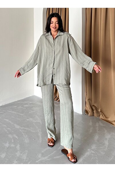 Laluvia Mink Free Self-stripe ing nadrág szett