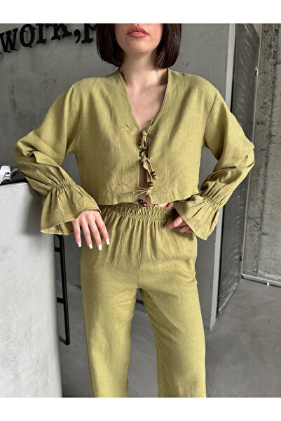 Laluvia Dizajnová súprava khaki pravého plátna