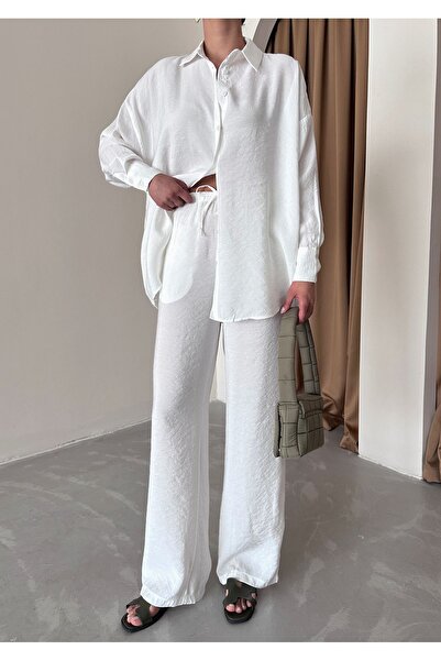 Laluvia Σετ παντελόνι μοντέρνο σε χρώμα πέτρας