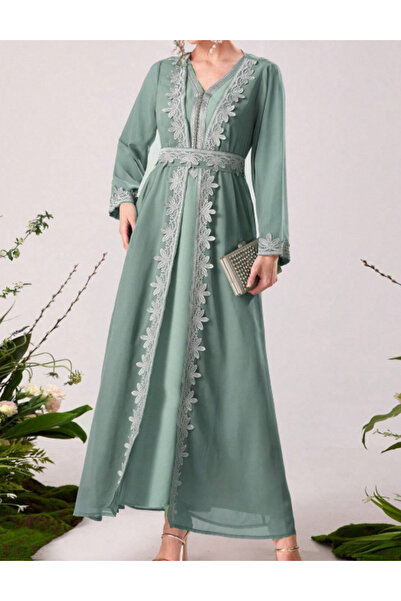 Sheya Sheya Dress and Cardigan Set, green