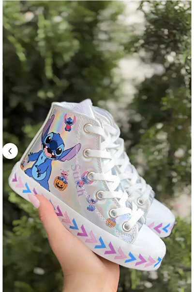 NeSe Shoes Stiç, pantofi sport pentru fete cu imprimeu Stitch