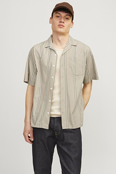 Jack & Jones Men's Rdd Striped Short Sleeve Shirt - Cain
